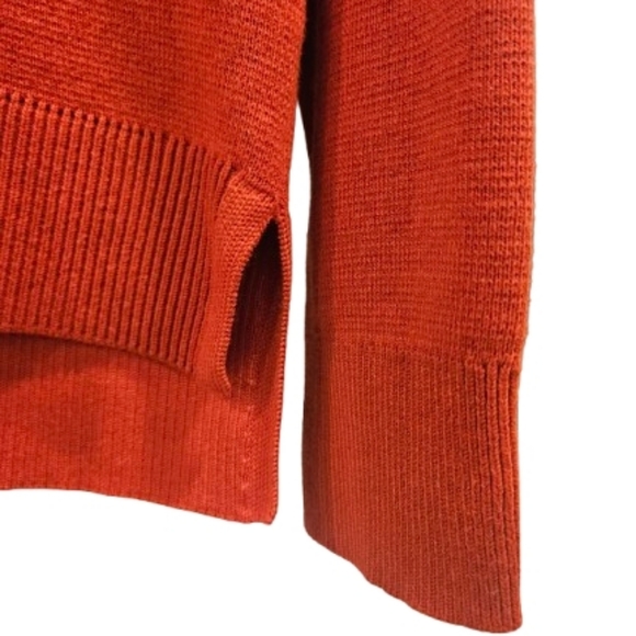 L.L. Bean Cotton Cashmere Blend Orange Sweater - Picture 2 of 8
